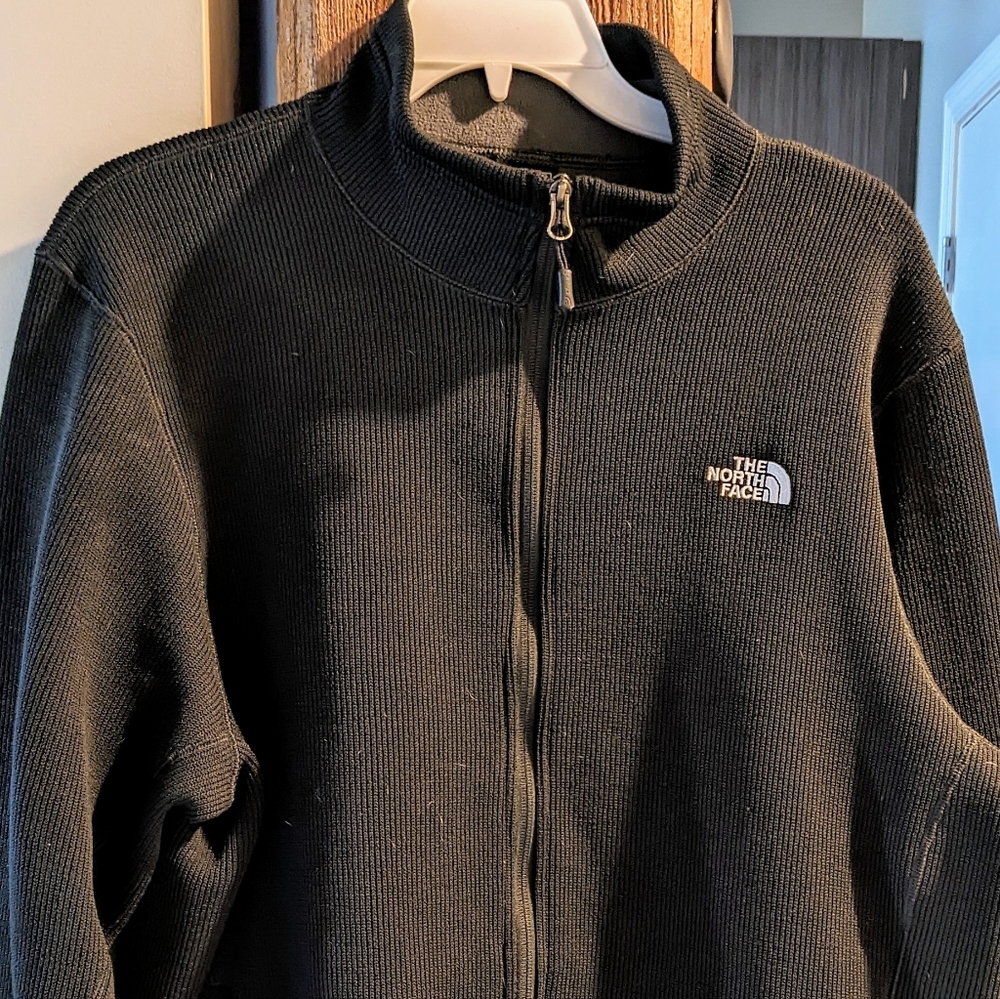 North Face Flashdry Fleece Men XXL Black Full Zip Pockets
